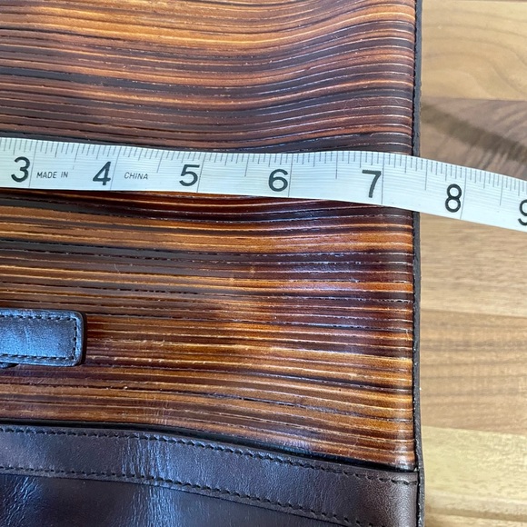 Brahmin Mini Asher Balsa Textured Leather Tote Crossbody Satchel Bag Brown Purse - Picture 14 of 15